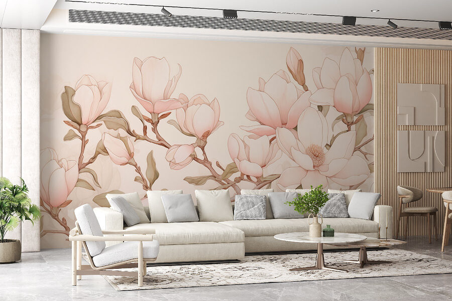 Pittura di fiori su un ramo