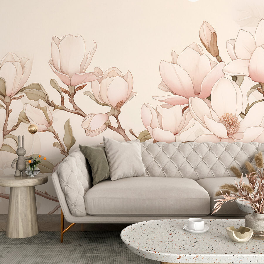 Pittura di fiori su un ramo