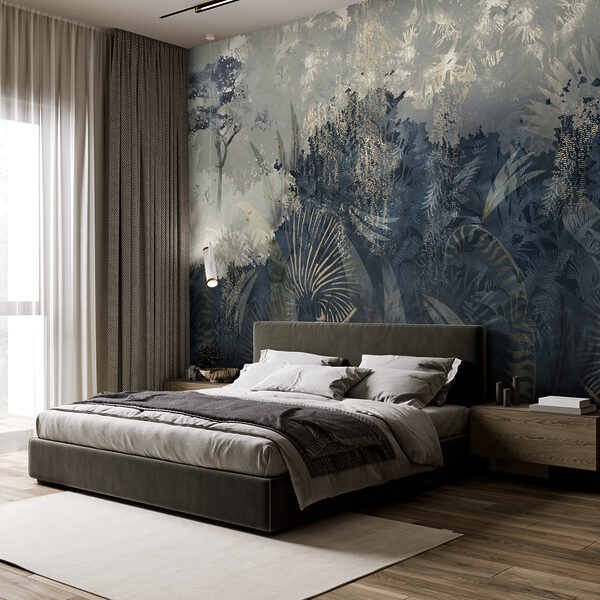 Foresta serena con texture stratificate Foresta serena con texture stratificate