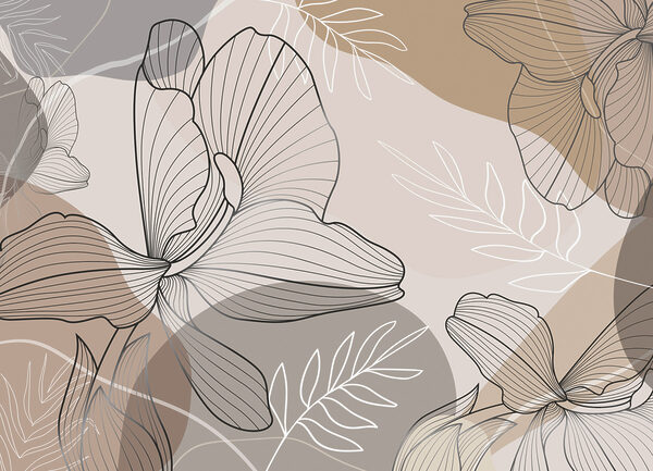 Elegante disegno di linee floreali. Elegante disegno di linee floreali.