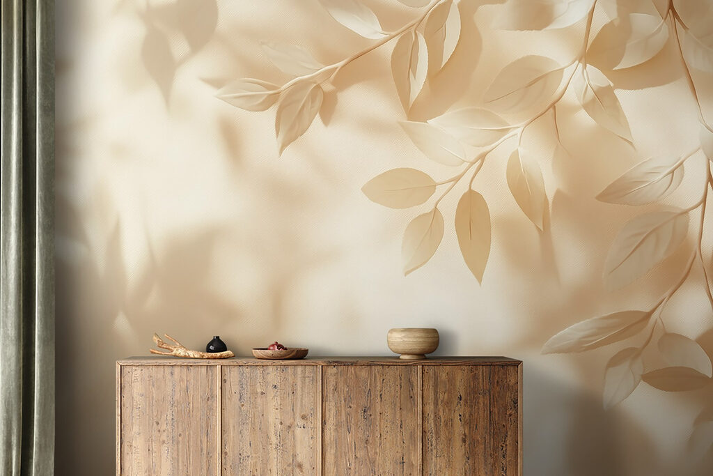 White leaves on a white surface White leaves on a white surface