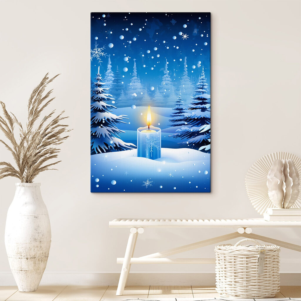 Candle in the snow Candle in the snow