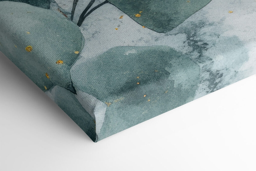 Watercolor painting of a branch with leaves Watercolor painting of a branch with leaves