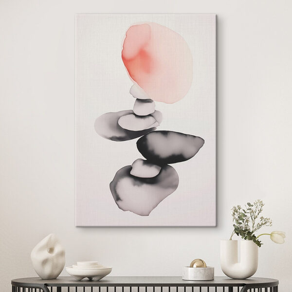 Balanced stones with soft hues