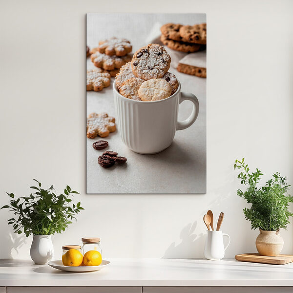 Tazza di biscotti con zucchero a velo Quadri Tazza di biscotti con zucchero a velo