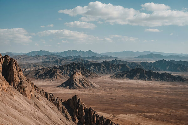 Landscape of mountains and blue sky