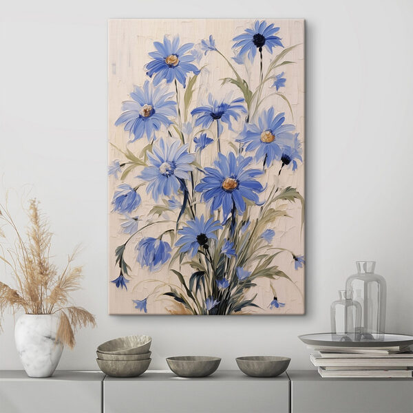 Quadri Dipinto di fiori blu (COD: s42471) Quadri Quadri Dipinto di fiori blu (COD: s42471)