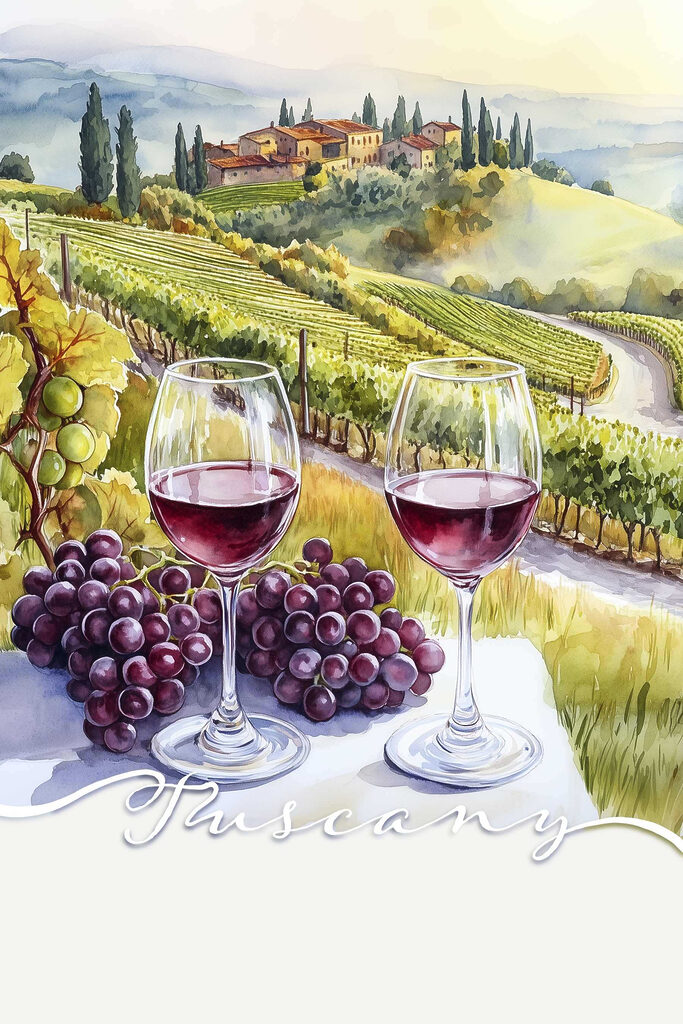 Wine glasses and grapes on a table Wine glasses and grapes on a table