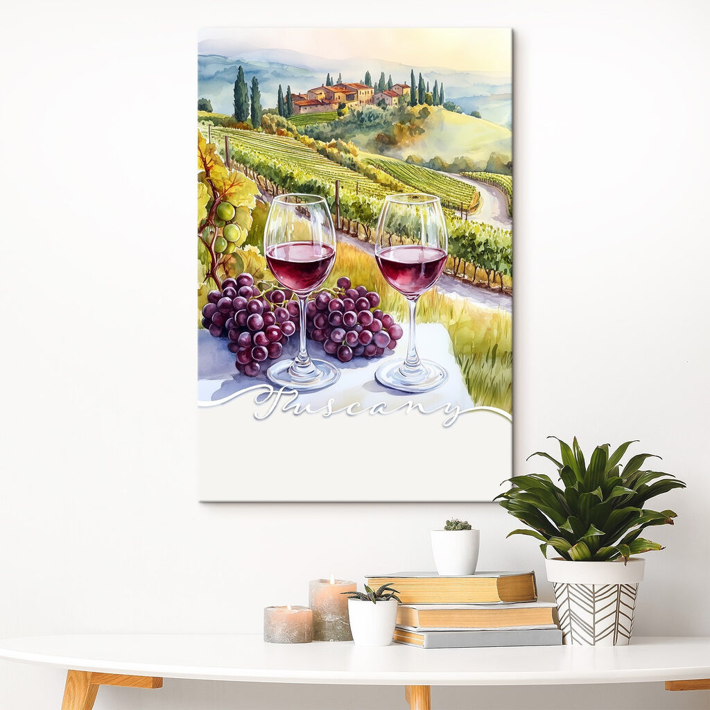 Wine glasses and grapes on a table Wine glasses and grapes on a table