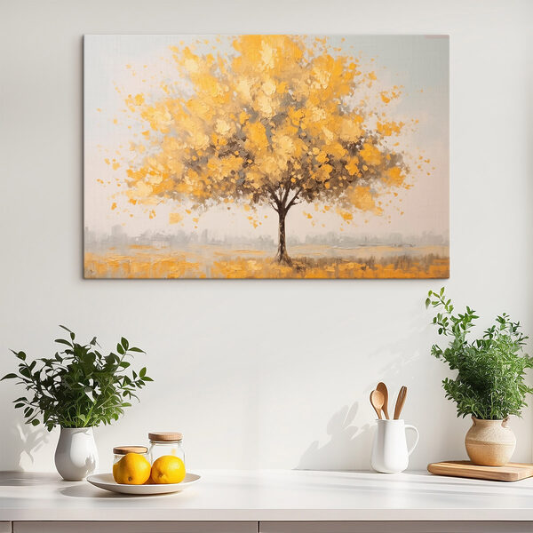 Quadri Quadri Dipinto raffigurante un albero con foglie gialle (COD: s42480)
