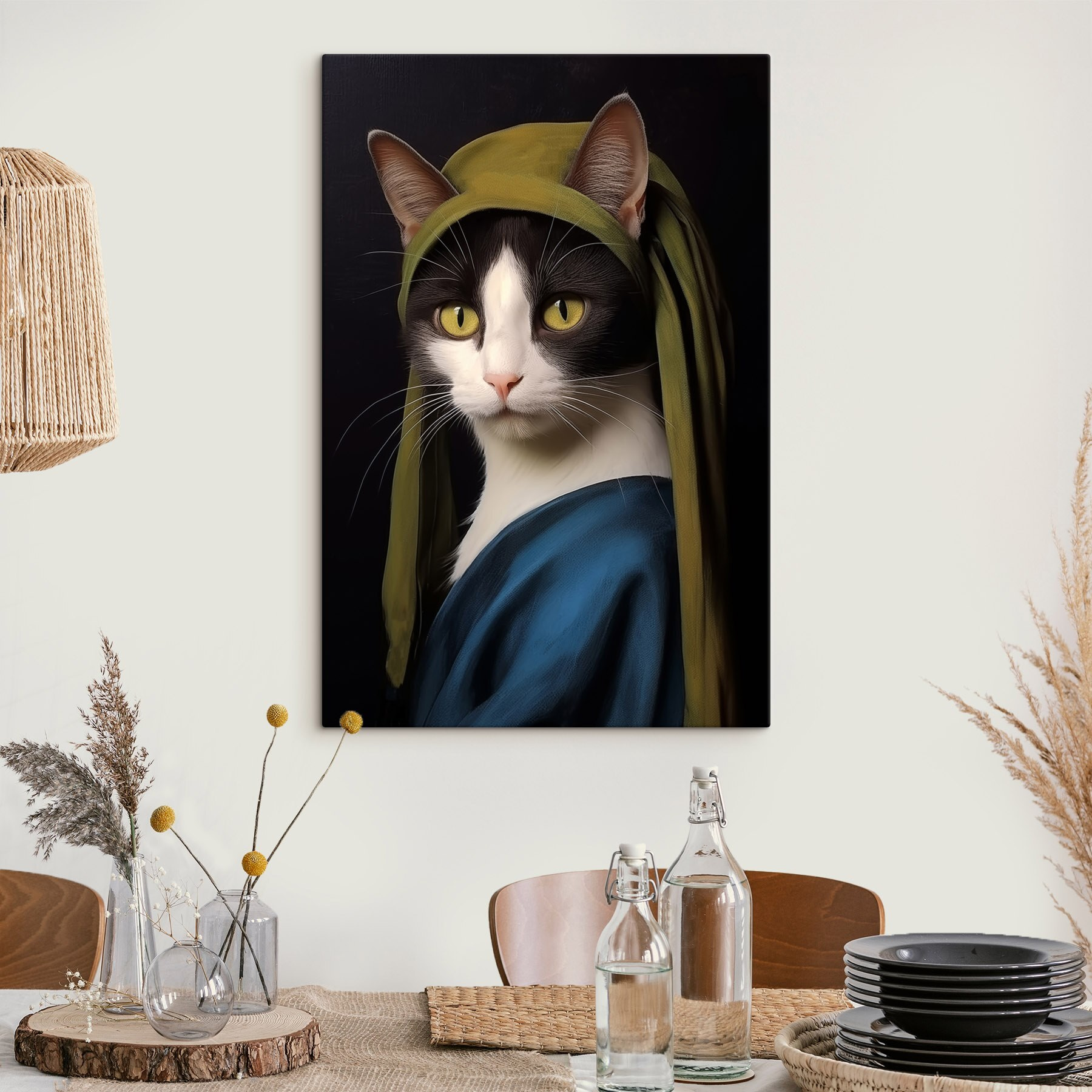 Cat wearing a green hat Cat wearing a green hat