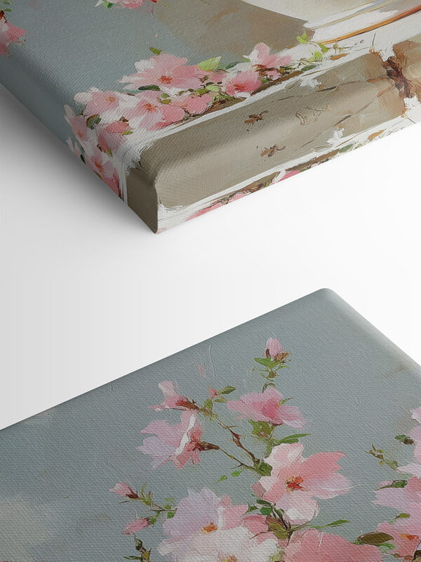 Vase with pink flowers