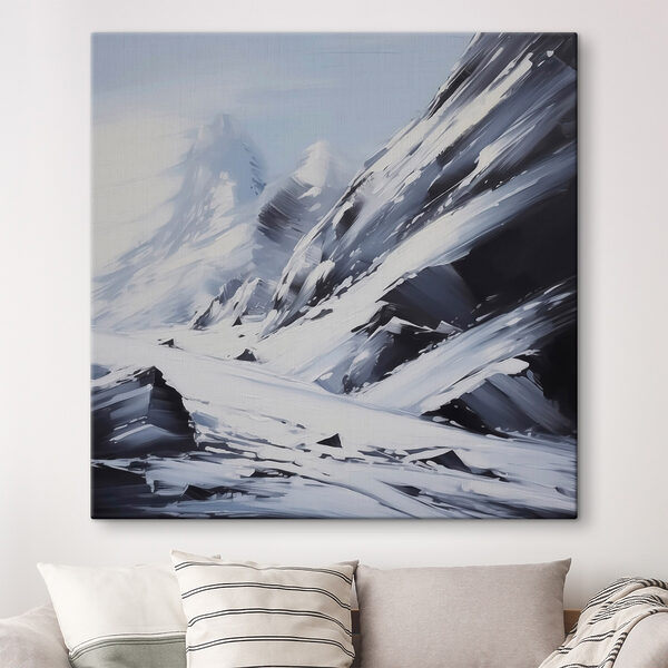 Quadri Catena montuosa innevata