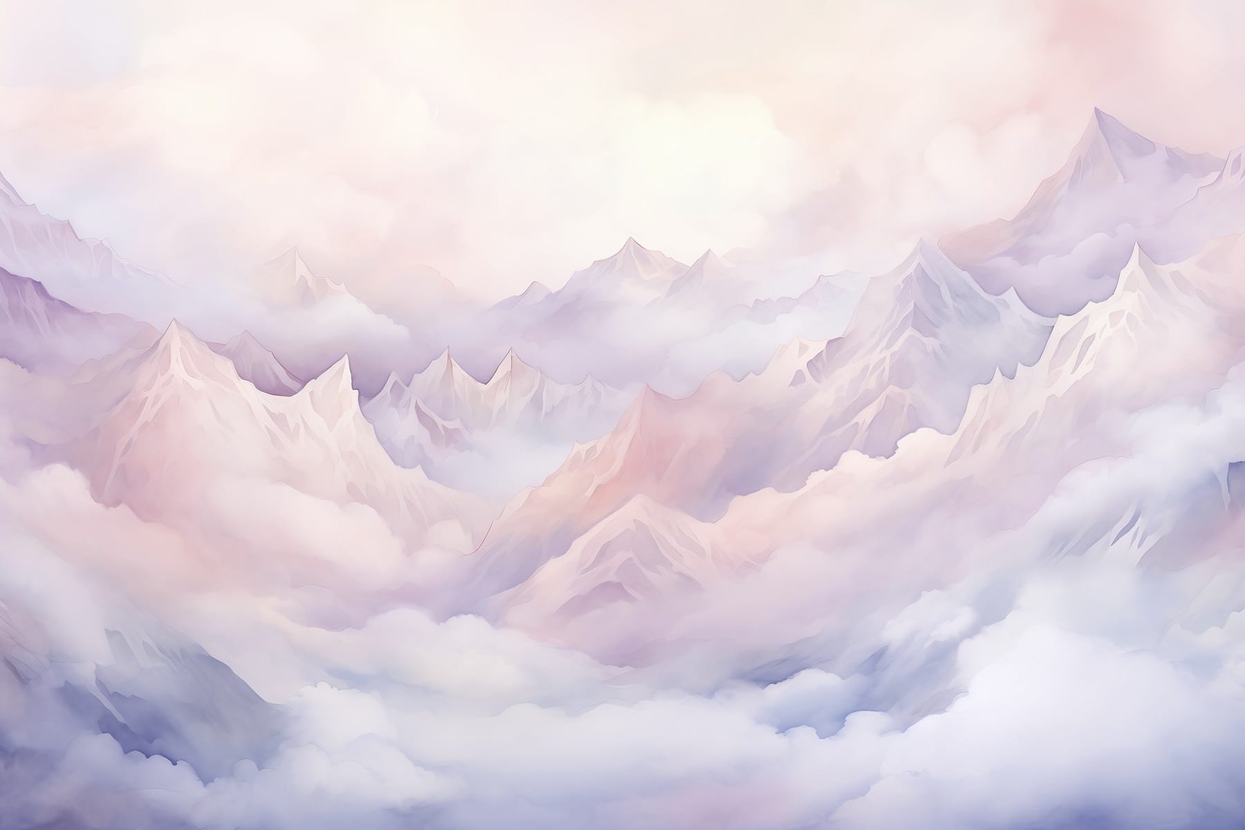 Mountain range with clouds