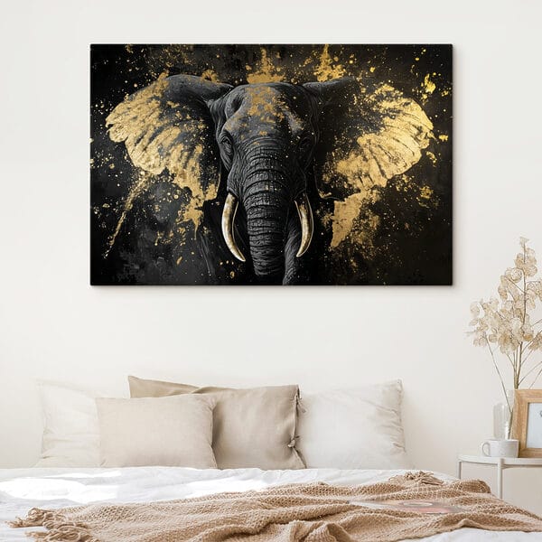 Quadri Maestoso ritratto di elefante nell'arte (COD: s42602) Quadri Quadri Maestoso ritratto di elefante nell'arte (COD: s42602)