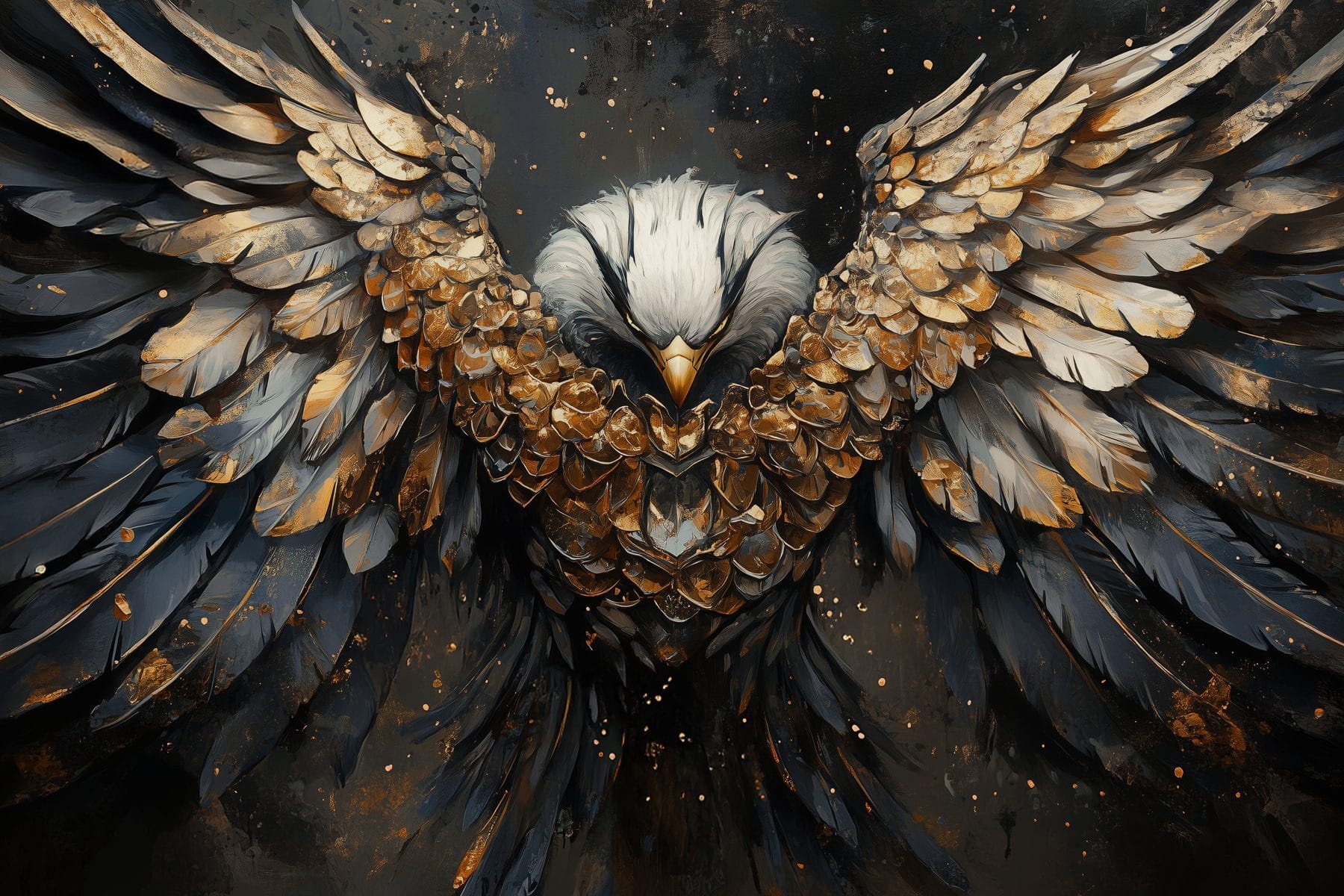 Majestic wings in dark elegance