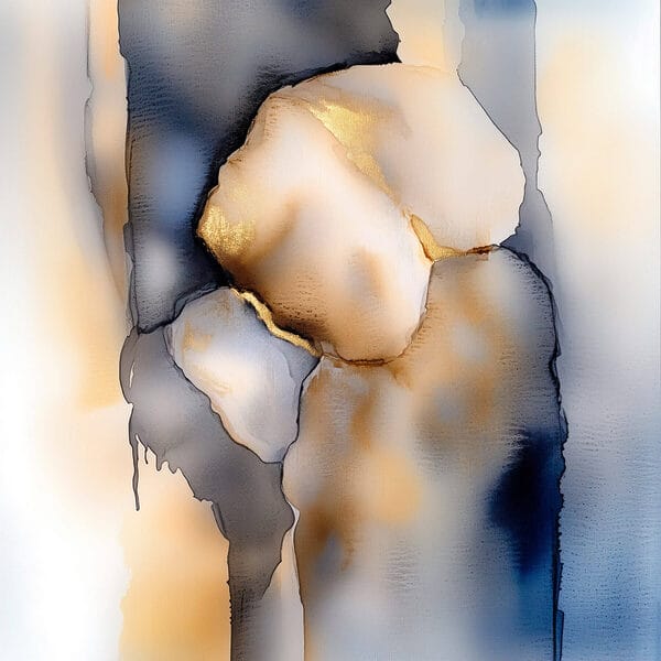 Painting of a person's face