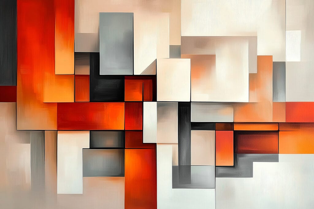 Colorful art piece of squares Colorful art piece of squares