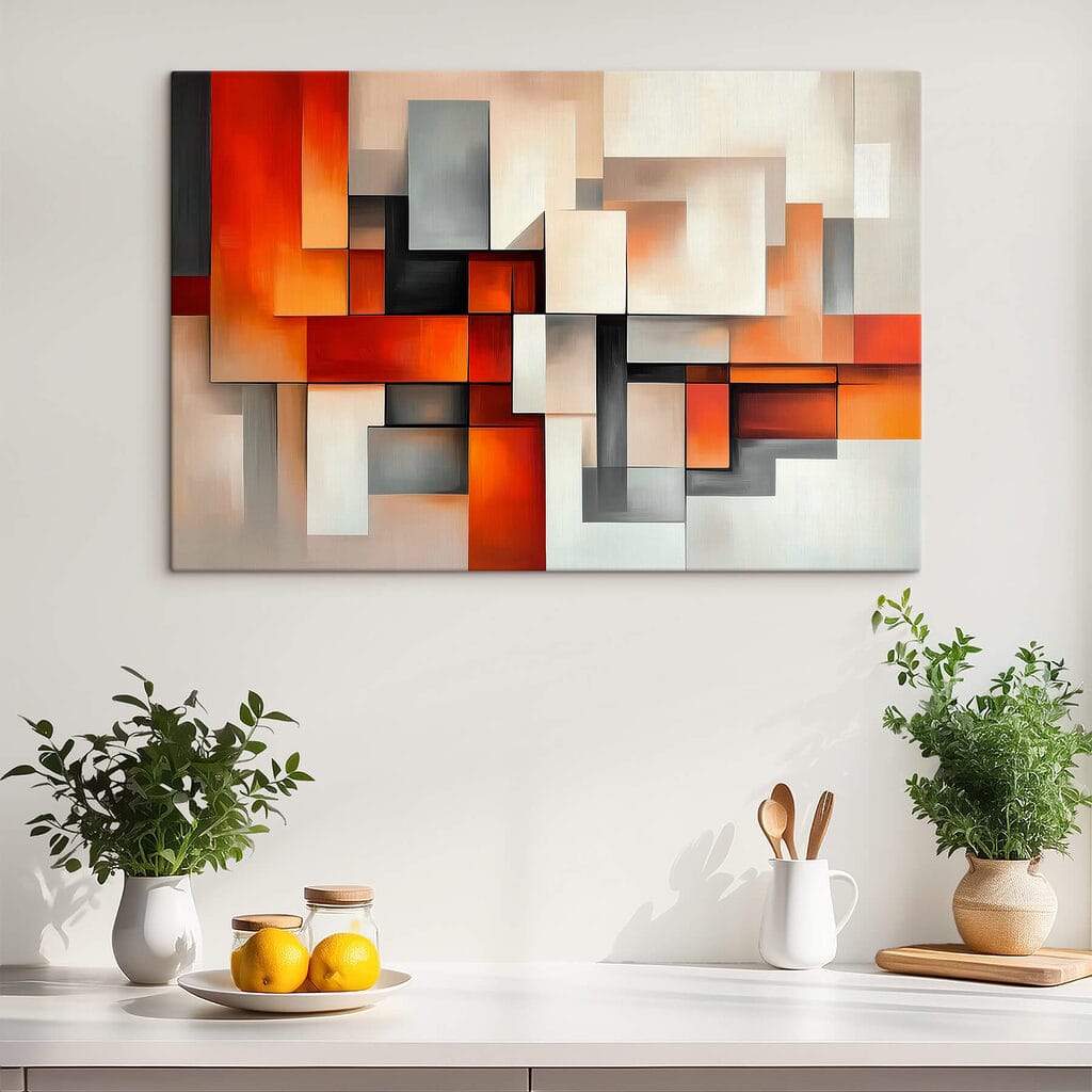 Colorful art piece of squares Colorful art piece of squares