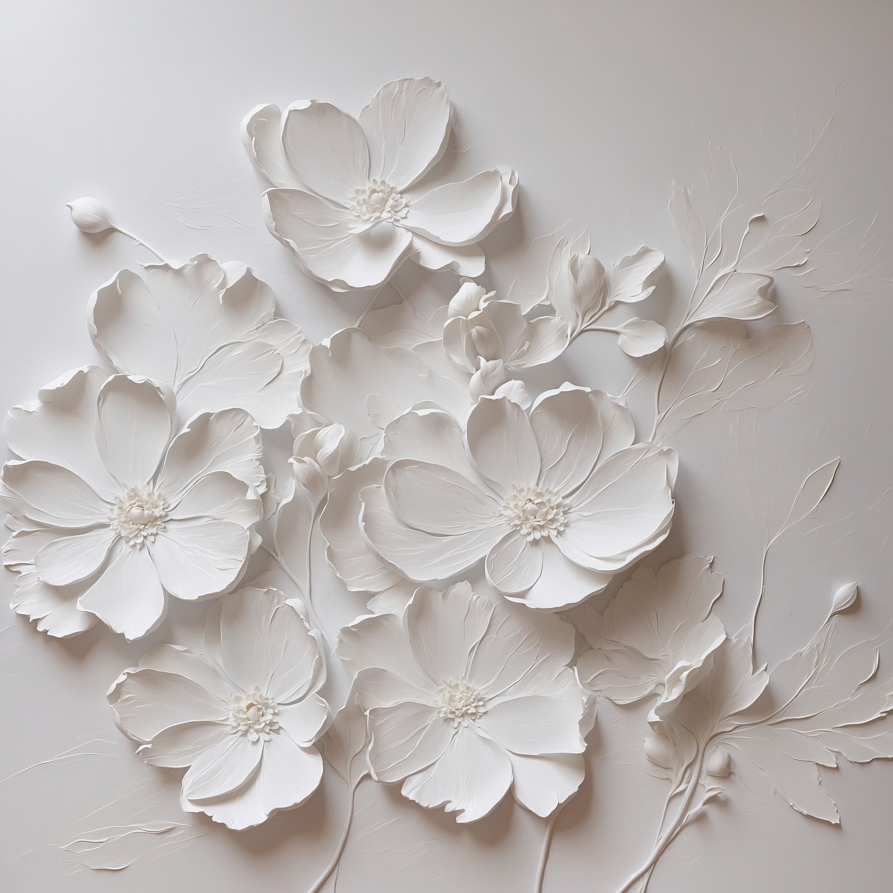 White flower on a white surface White flower on a white surface
