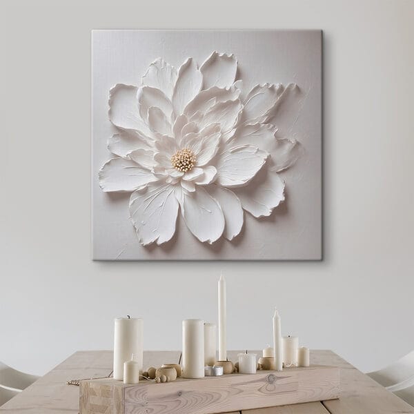 White flower made out of paper