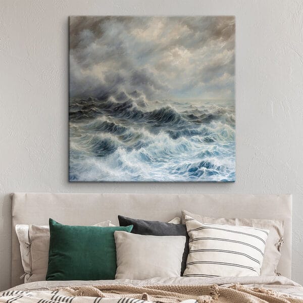 Painting of waves in the ocean Painting of waves in the ocean