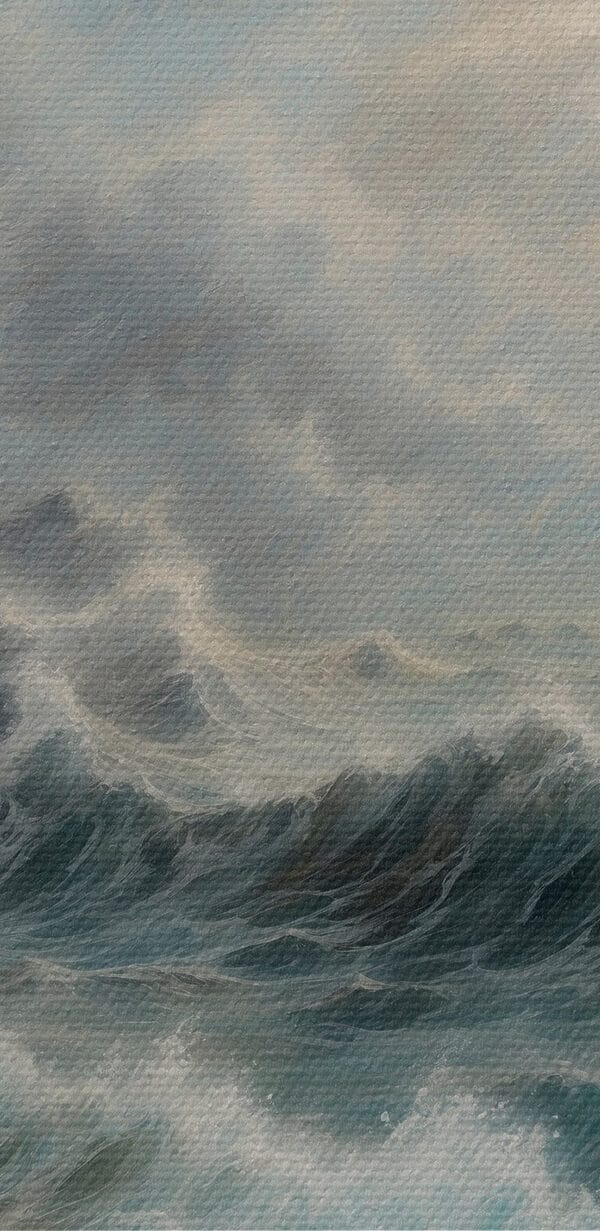 Painting of waves in the ocean Painting of waves in the ocean