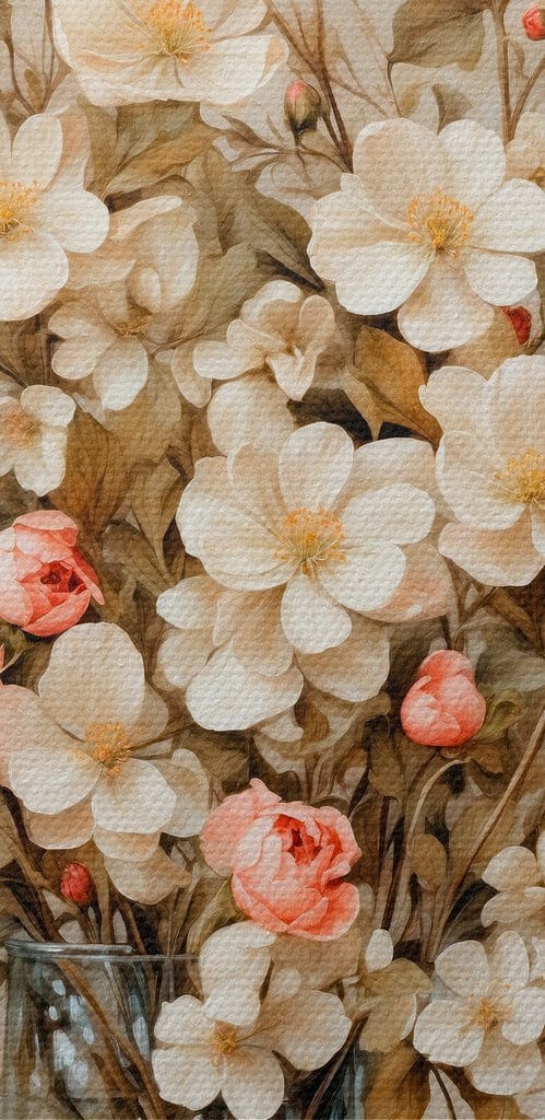 Painting of flowers in a vase