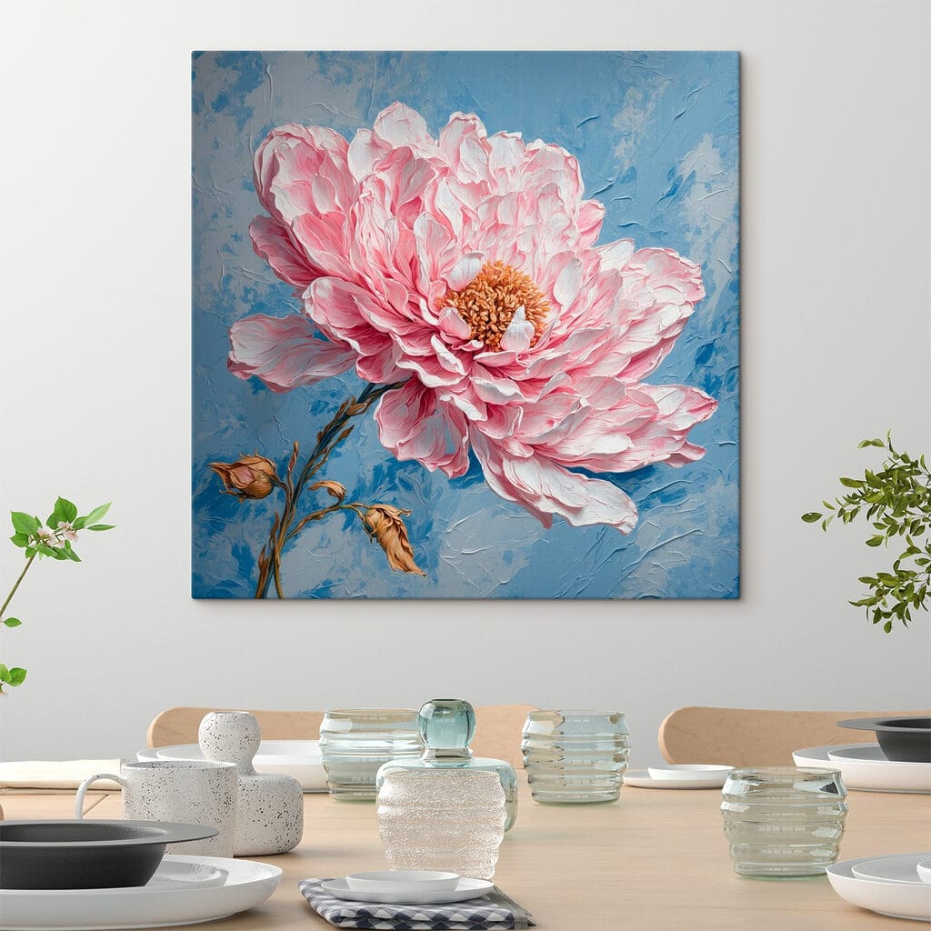 Painting of a pink flower Painting of a pink flower