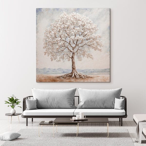 Tree with white flowers