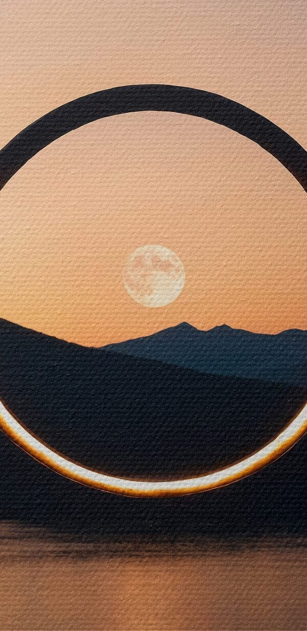 Circle in the air over water