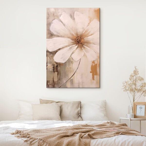 Quadri Quadri Dipinto raffigurante un fiore bianco (COD: s42641)