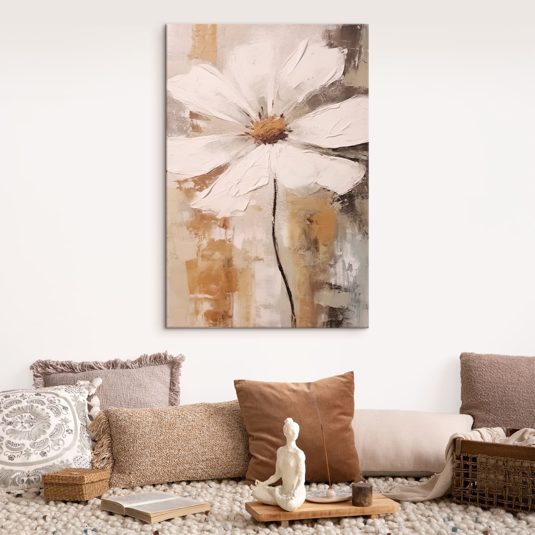 Painting of a white flower Painting of a white flower
