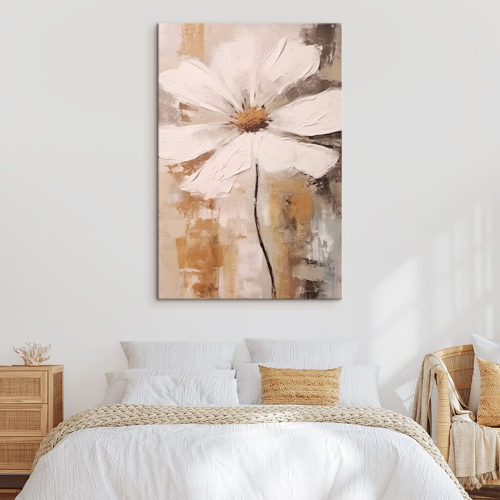 Painting of a white flower Painting of a white flower