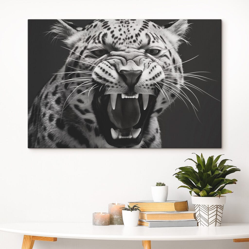 Fierce roar of a majestic predator Fierce roar of a majestic predator