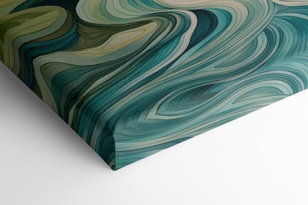 Painting of a river running through a valley Painting of a river running through a valley