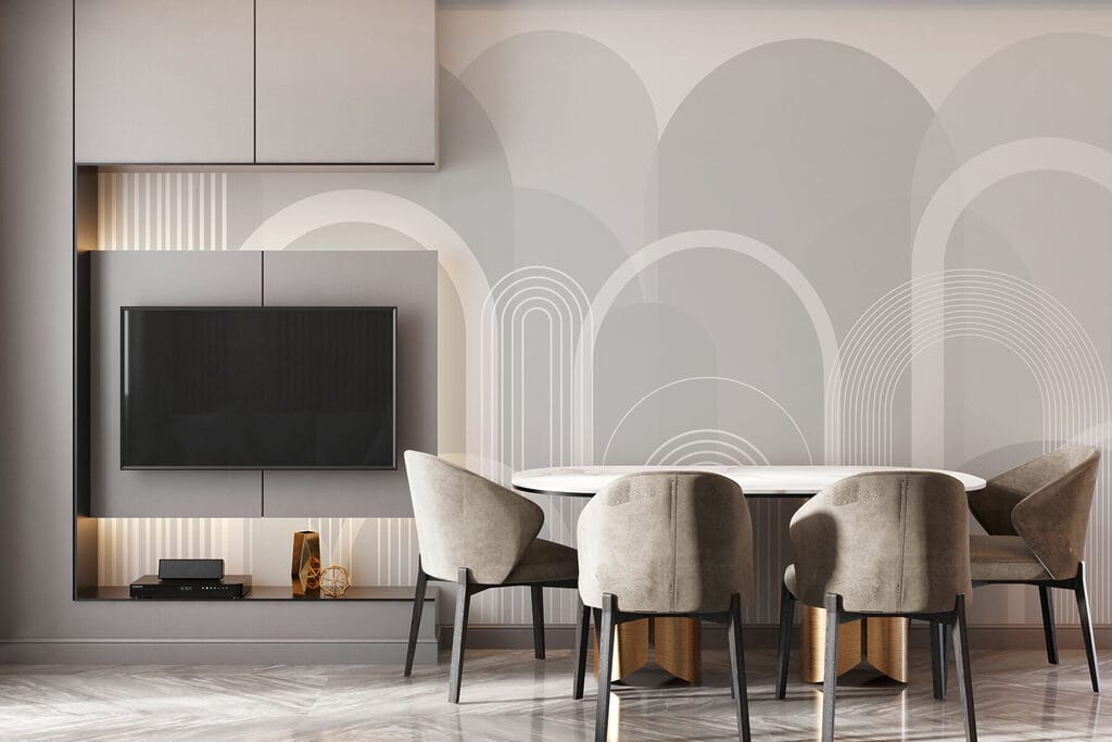 Grey and white background with white lines