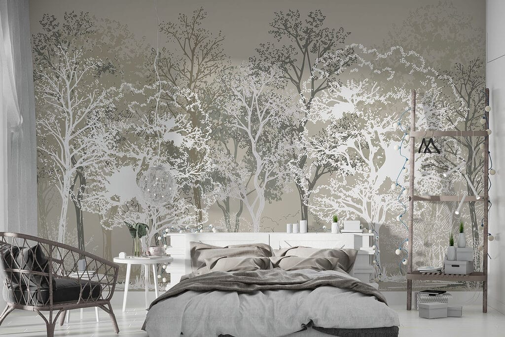 Group of trees in a forest