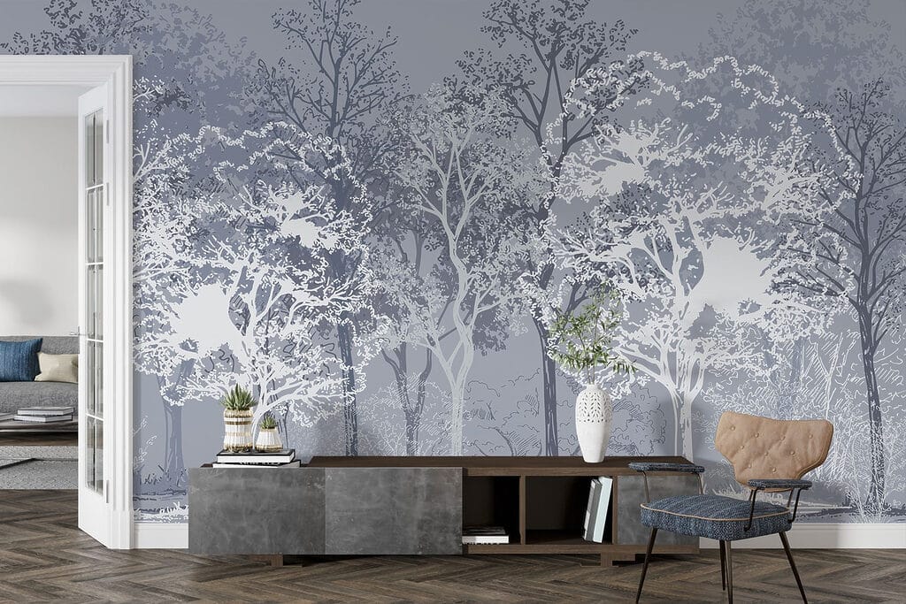 Group of trees in a forest