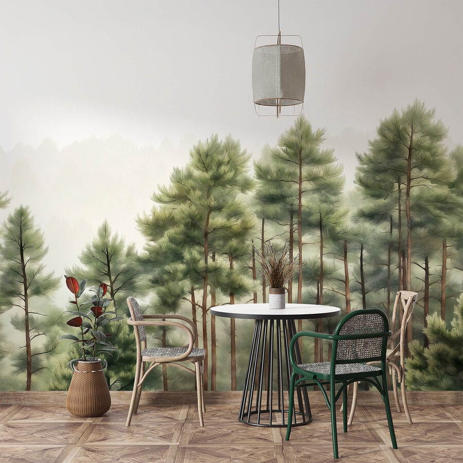Gruppo di alberi in una foresta