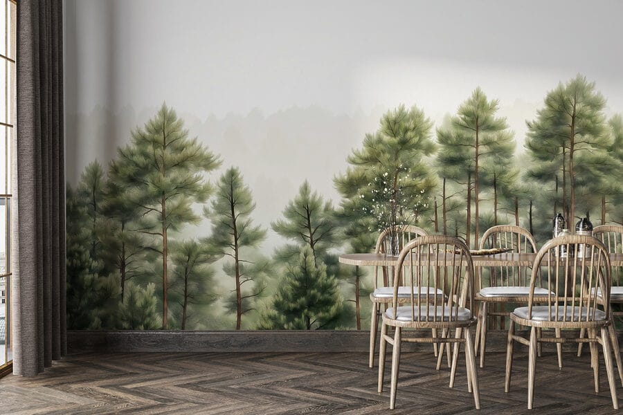 Gruppo di alberi in una foresta