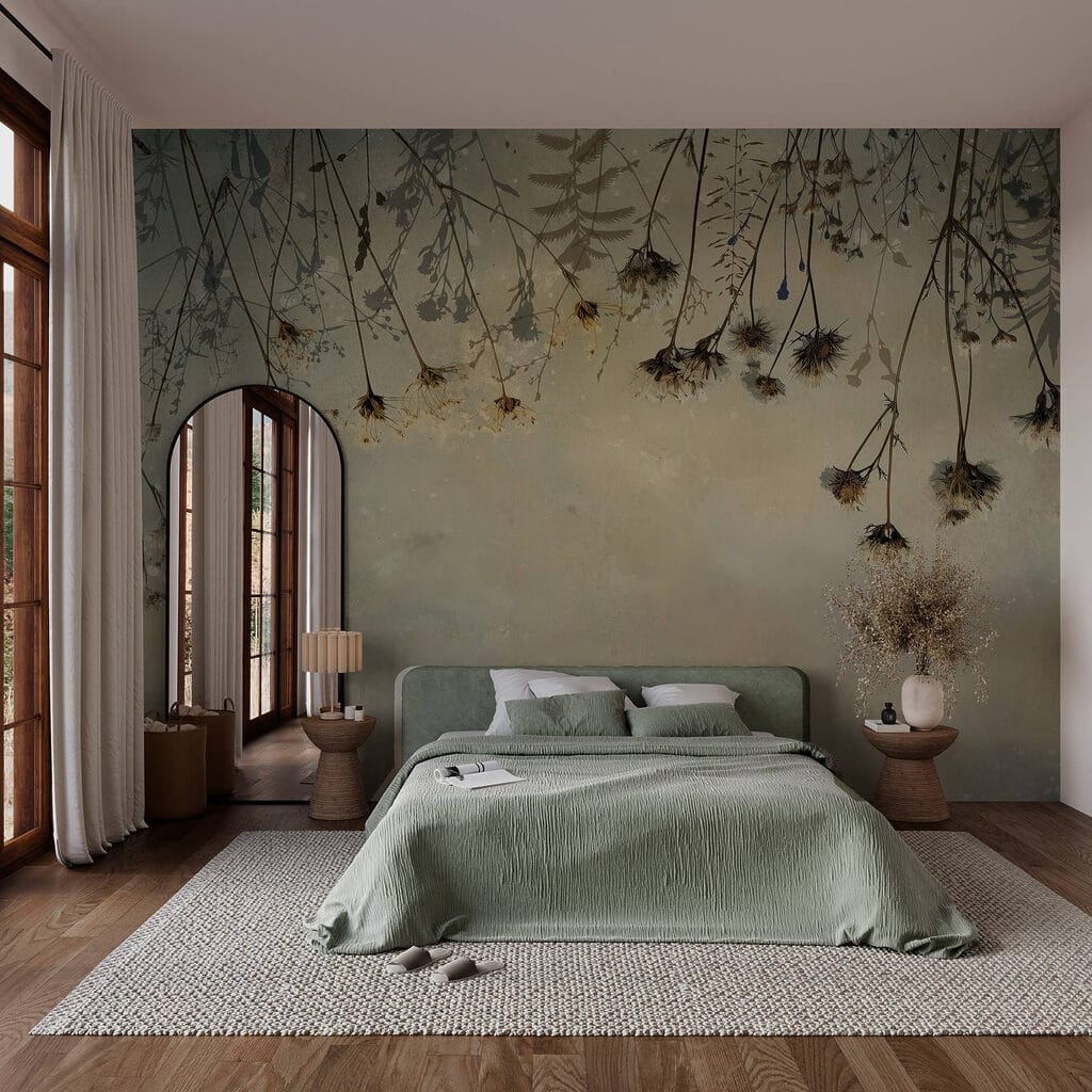 Dried flowers on a branch Dried flowers on a branch