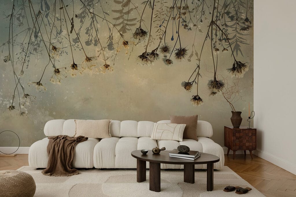 Dried flowers on a branch Dried flowers on a branch