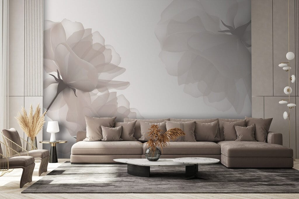 Group of flowers on a white background