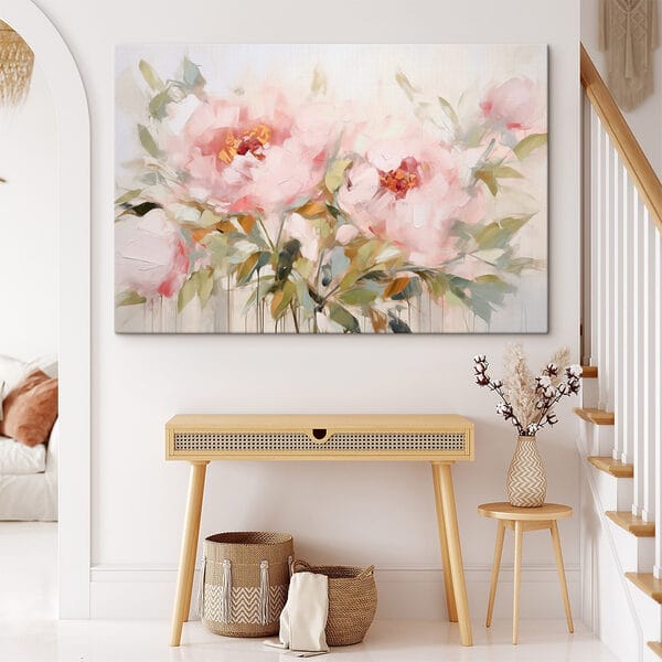 Quadri Dipinto di fiori rosa (COD: s42720) Quadri Quadri Dipinto di fiori rosa (COD: s42720)