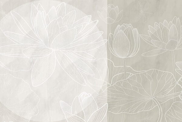 Disegno di un fiore bianco su sfondo grigio Disegno di un fiore bianco su sfondo grigio