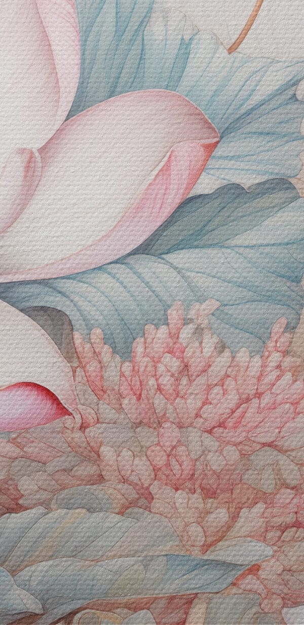 Painting of flowers and leaves