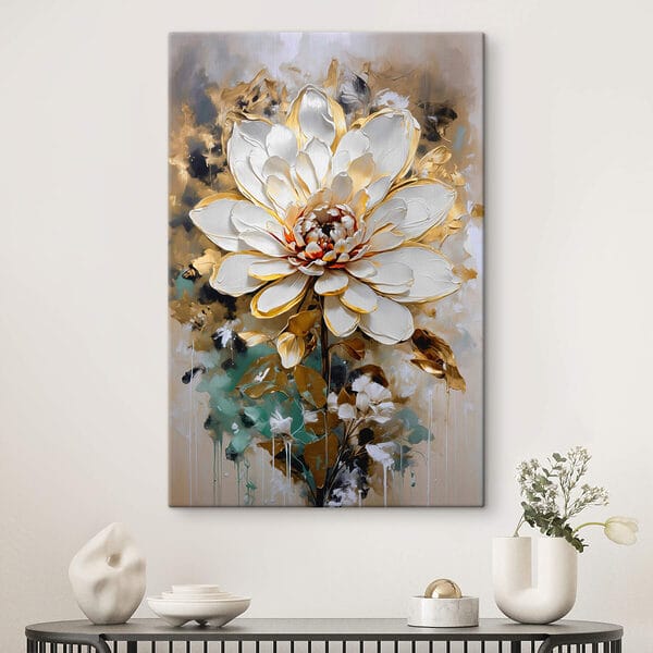 Quadri Quadri Dipinto raffigurante un fiore bianco (COD: s42707)