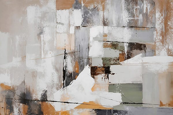 Painting of a white and brown wall Painting of a white and brown wall