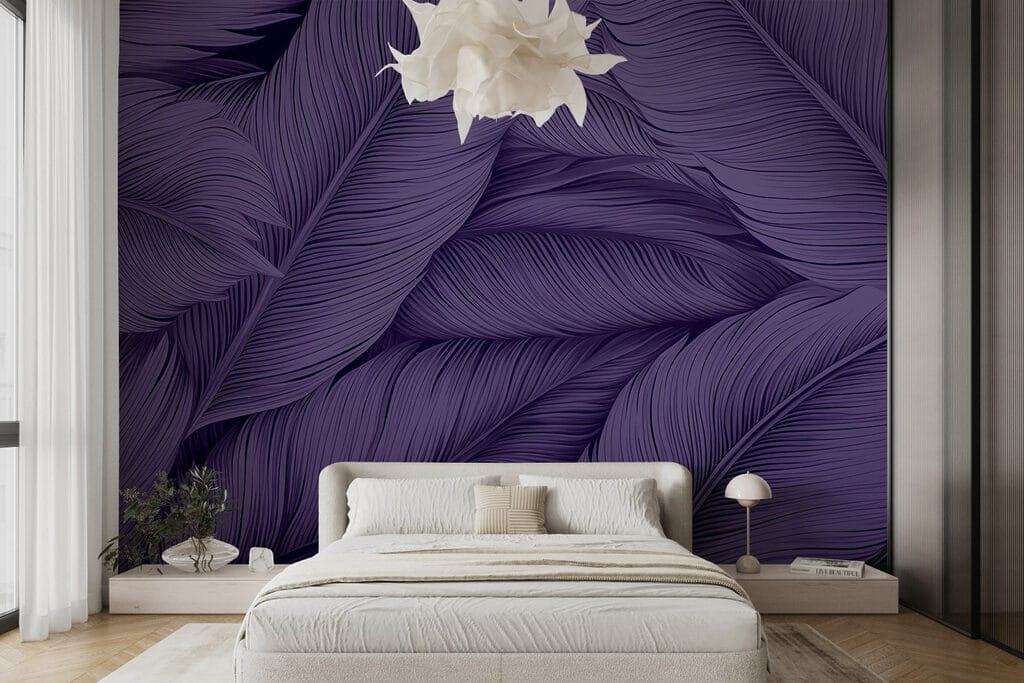 Lush leaves in deep purple hues